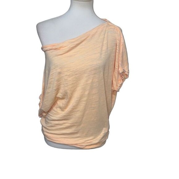 Free People | We the Free Astrid Tee Apricot Off the Shoulder Top Sz L Large - Picture 2 of 9